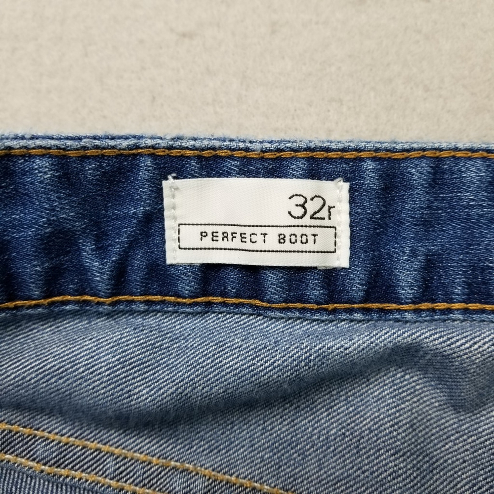 Gap 1969 Women Jeans Size 32 R Perfect Bootcut Blue Denim 36X32 Light Wash - Picture 14 of 16